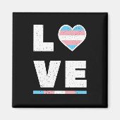 Aimant Drapeau LGBT Transgenre Fide Drapeau Distressed Gr (Devant)