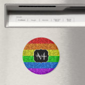 Aimant Drapeau LGBT vibrante parties scintillant arc-en-c (In Situ (Lave-vaisselle))