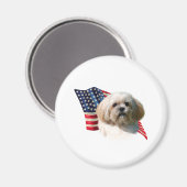 Aimant Drapeau Lhasa Apso (Recto/Verso)
