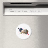 Aimant Drapeau Lhasa Apso (In Situ (Lave-vaisselle))