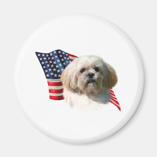 Aimant Drapeau Lhasa Apso (Devant)