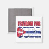 AIMANT DRAPEAU LIBRE POUR CUBA (Recto/Verso)