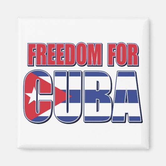 AIMANT DRAPEAU LIBRE POUR CUBA (Devant)