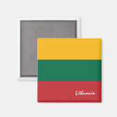 Aimant Drapeau lituanien & Voyage lituanien, vacances/spo (Recto/Verso)