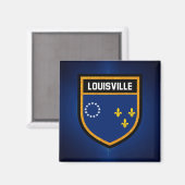 Aimant Drapeau Louisville (Recto/Verso)