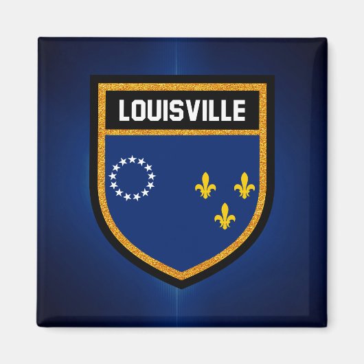 Aimant Drapeau Louisville (Devant)