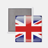 Aimant Drapeau lustré britannique (Recto/Verso)