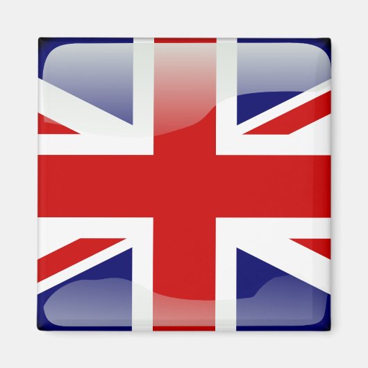 Aimant Drapeau lustré britannique (Devant)