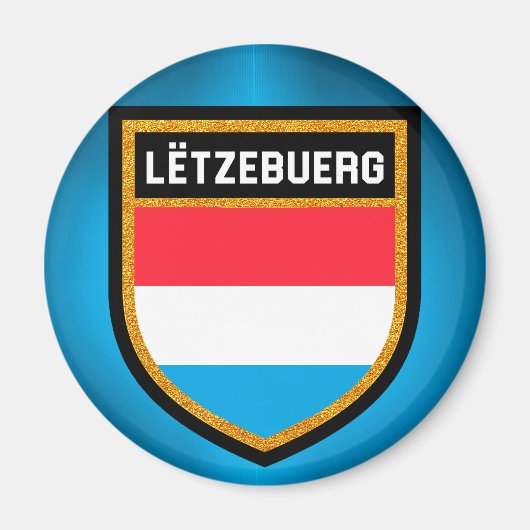 Aimant Drapeau Luxembourg (Devant)