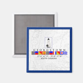 Aimant Drapeau magnétique du signal maritime de Georgetow (Recto/Verso)