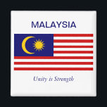 Aimant Drapeau malaisien<br><div class="desc">Aimant du drapeau malaisien. MON OEUVRE D'ORIGINE à Zazzle.com/virginia5050,  MAGASIN D'ANNIVERSAIRE à Zazzle.com/BirthdayGiftStore,  MAGASIN FLORIDA à Zazzle.com/FloridaGiftStore,  et CADEAUX INTERNATIONAUX à Zazzle.com/InternationalGifts*</div>