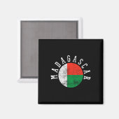 Aimant Drapeau malgache de Madagascar (Recto/Verso)