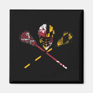 Aimant Drapeau Maryland Lacrosse Boys Hommes Women's Coll