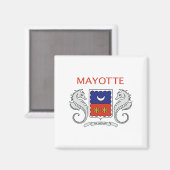 Aimant Drapeau Mayotte (Recto/Verso)