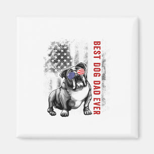 Aimant Drapeau meilleur anglais Buldog Papa Jamais 4 juil