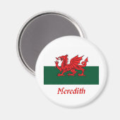 Aimant Drapeau Meredith Welsh (Recto/Verso)