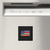 Aimant Drapeau Mexicain Américain Usa Serape Cinco De May (In Situ (Lave-vaisselle))