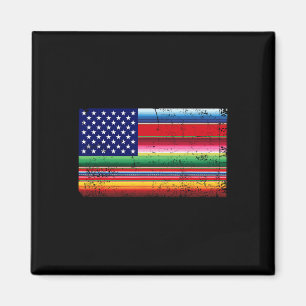 Aimant Drapeau Mexicain Américain Usa Serape Cinco De May