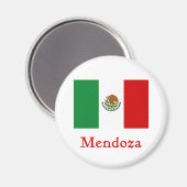 Aimant Drapeau mexicain Mendoza (Recto/Verso)