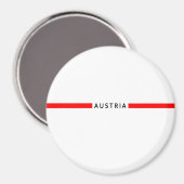 Aimant Drapeau minimaliste autrichien (Recto/Verso)