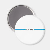Aimant drapeau minimaliste finlandais (Recto/Verso)