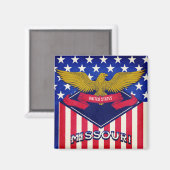 Aimant Drapeau Missouri USA (Recto/Verso)