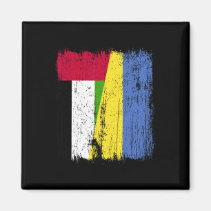 Aimant Drapeau moitié Uae Ukraine Patrimoine émirati ukra