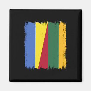 Aimant Drapeau moitié Ukraine Lituanie Ukrainien Lituanie