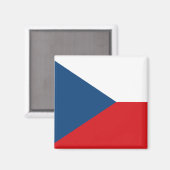 Aimant Drapeau mondial de la République tchèque (Recto/Verso)