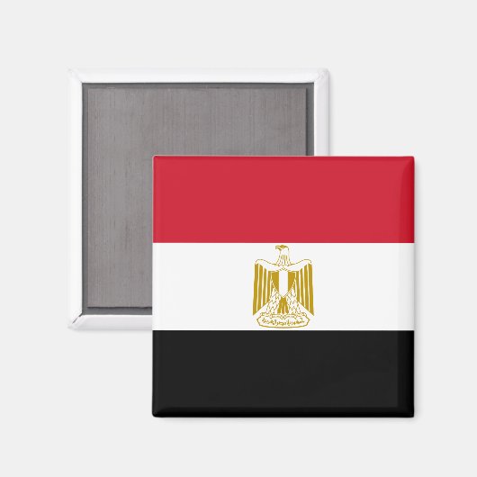 Aimant Drapeau mondial de l'Égypte (Recto/Verso)