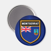 Aimant Drapeau Montserrat (Recto/Verso)