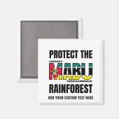 Aimant Drapeau Mozambique de la PLUIE MABU (Recto/Verso)