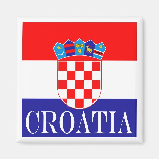 Aimant Drapeau national de Croatie Zastava Hrvatske (Devant)