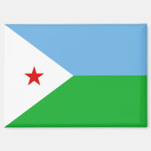 Aimant Drapeau national de l'aimant du Rectangle de Djibo (Recto)