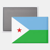 Aimant Drapeau national de l'aimant du Rectangle de Djibo (Recto/Verso)