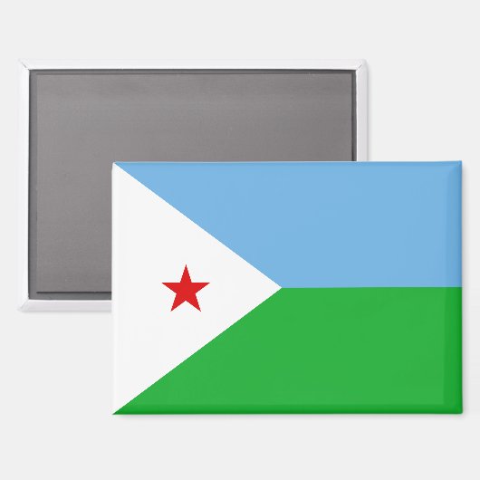 Aimant Drapeau national de l'aimant du Rectangle de Djibo (Recto/Verso)