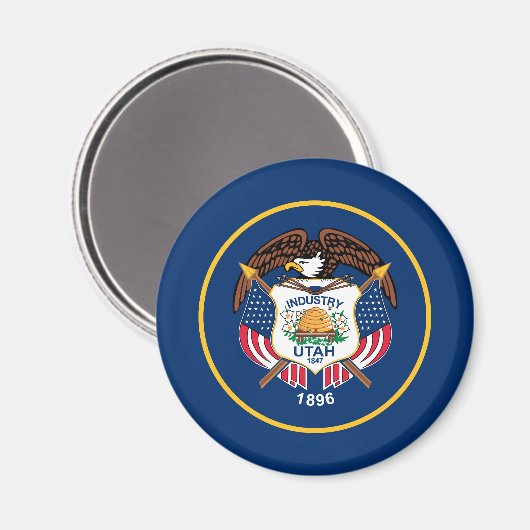 Aimant Drapeau national de l'Utah (Recto/Verso)