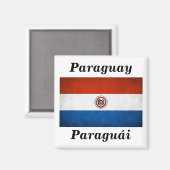 Aimant drapeau national du Paraguay (Recto/Verso)