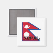 Aimant Drapeau népalais (Recto/Verso)