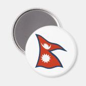 Aimant Drapeau Népalais (Recto/Verso)