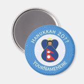 Aimant Drapeau népalais Hanoukka Angel Personnalisé (Recto/Verso)