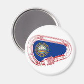 Aimant Drapeau New Hampshire Escalade carabiner (Recto/Verso)