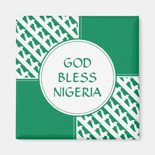 Aimant Drapeau NIGERIA Patriotique Nigérian Naija (Devant)