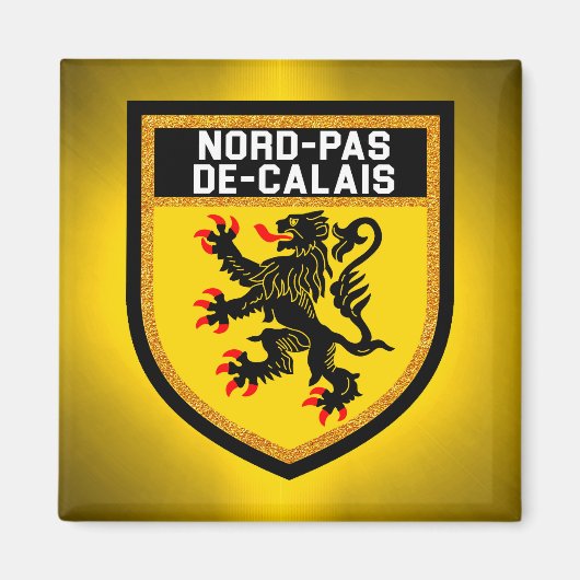 Aimant Drapeau Nord-Pas-de-Calais (Devant)