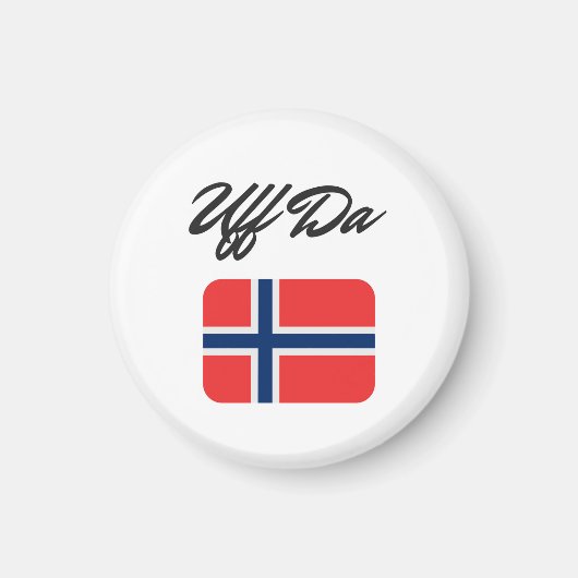 Aimant Drapeau norvégien Uff Da (Devant)