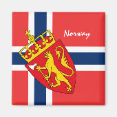 Aimant Drapeau norvégien & Vacances Norvège, Voyage / spo (Devant)