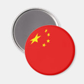 Aimant drapeau œil de poisson de Chine (Recto/Verso)