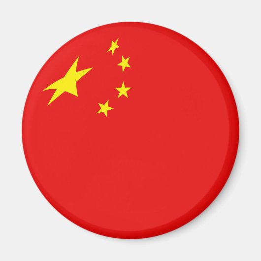 Aimant drapeau œil de poisson de Chine (Devant)