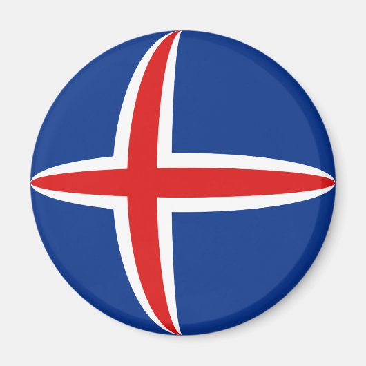 Aimant drapeau œil de poisson d'Islande (Devant)