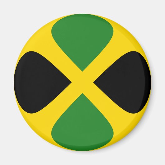 Aimant drapeau œil de poisson jamaïcain (Devant)